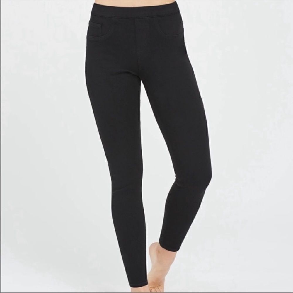 Spanx Leggings Jean-ish Ankle Black Jeggings Size XS